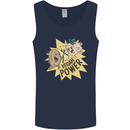 Vegan Power Funny Mens Vest Tank Top Navy Blue
