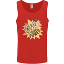 Vegan Power Funny Mens Vest Tank Top Red