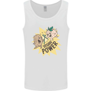 Vegan Power Funny Mens Vest Tank Top White