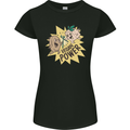 Vegan Power Funny Womens Petite Cut T-Shirt Black