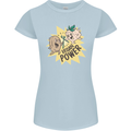 Vegan Power Funny Womens Petite Cut T-Shirt Light Blue