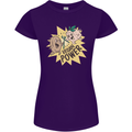 Vegan Power Funny Womens Petite Cut T-Shirt Purple