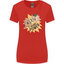 Vegan Power Funny Womens Wider Cut T-Shirt Red
