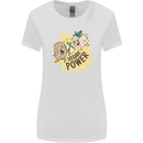 Vegan Power Funny Womens Wider Cut T-Shirt White