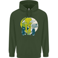 Vegan Power Gym Bodybuilding Vegetarian Childrens Kids Hoodie Forest Green