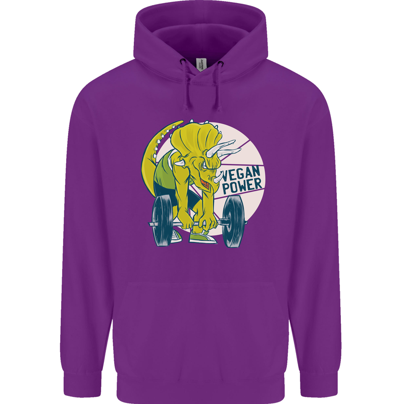 Vegan Power Gym Bodybuilding Vegetarian Childrens Kids Hoodie Purple