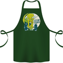 Vegan Power Gym Bodybuilding Vegetarian Cotton Apron 100% Organic Forest Green