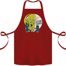 Vegan Power Gym Bodybuilding Vegetarian Cotton Apron 100% Organic Maroon