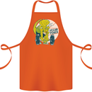Vegan Power Gym Bodybuilding Vegetarian Cotton Apron 100% Organic Orange