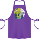 Vegan Power Gym Bodybuilding Vegetarian Cotton Apron 100% Organic Purple
