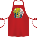 Vegan Power Gym Bodybuilding Vegetarian Cotton Apron 100% Organic Red