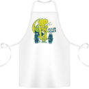 Vegan Power Gym Bodybuilding Vegetarian Cotton Apron 100% Organic White