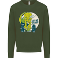 Vegan Power Gym Bodybuilding Vegetarian Kids Sweatshirt Jumper Forest Green