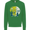 Vegan Power Gym Bodybuilding Vegetarian Kids Sweatshirt Jumper Irish Green