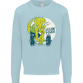 Vegan Power Gym Bodybuilding Vegetarian Kids Sweatshirt Jumper Light Blue