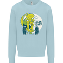 Vegan Power Gym Bodybuilding Vegetarian Kids Sweatshirt Jumper Light Blue