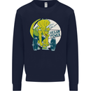 Vegan Power Gym Bodybuilding Vegetarian Kids Sweatshirt Jumper Navy Blue