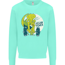 Vegan Power Gym Bodybuilding Vegetarian Kids Sweatshirt Jumper Peppermint