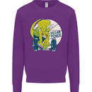 Vegan Power Gym Bodybuilding Vegetarian Kids Sweatshirt Jumper Purple