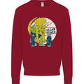 Vegan Power Gym Bodybuilding Vegetarian Kids Sweatshirt Jumper Red