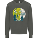 Vegan Power Gym Bodybuilding Vegetarian Kids Sweatshirt Jumper Storm Grey