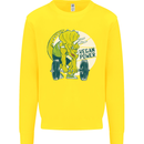Vegan Power Gym Bodybuilding Vegetarian Kids Sweatshirt Jumper Yellow