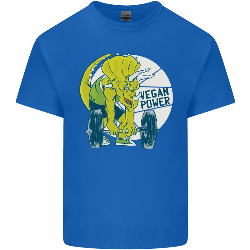Vegan Power Gym Bodybuilding Vegetarian Kids T-Shirt Childrens Royal Blue