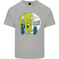 Vegan Power Gym Bodybuilding Vegetarian Kids T-Shirt Childrens Sports Grey