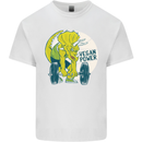 Vegan Power Gym Bodybuilding Vegetarian Kids T-Shirt Childrens White