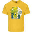 Vegan Power Gym Bodybuilding Vegetarian Kids T-Shirt Childrens Yellow