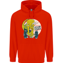 Vegan Power Gym Bodybuilding Vegetarian Mens 80% Cotton Hoodie Bright Red