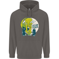 Vegan Power Gym Bodybuilding Vegetarian Mens 80% Cotton Hoodie Charcoal