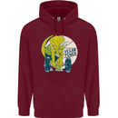 Vegan Power Gym Bodybuilding Vegetarian Mens 80% Cotton Hoodie Maroon