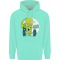 Vegan Power Gym Bodybuilding Vegetarian Mens 80% Cotton Hoodie Peppermint