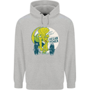 Vegan Power Gym Bodybuilding Vegetarian Mens 80% Cotton Hoodie Sports Grey