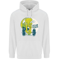 Vegan Power Gym Bodybuilding Vegetarian Mens 80% Cotton Hoodie White