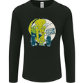 Vegan Power Gym Bodybuilding Vegetarian Mens Long Sleeve T-Shirt Black