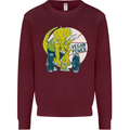 Vegan Power Gym Bodybuilding Vegetarian Mens Sweatshirt Jumper Maroon