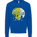 Vegan Power Gym Bodybuilding Vegetarian Mens Sweatshirt Jumper Royal Blue