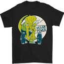 Vegan Power Gym Bodybuilding Vegetarian Mens T-Shirt 100% Cotton Black
