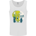 Vegan Power Gym Bodybuilding Vegetarian Mens Vest Tank Top White