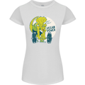 Vegan Power Gym Bodybuilding Vegetarian Womens Petite Cut T-Shirt White