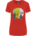 Vegan Power Gym Bodybuilding Vegetarian Womens Wider Cut T-Shirt Red