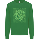 Vegan Power Kids Sweatshirt Jumper Irish Green
