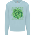 Vegan Power Kids Sweatshirt Jumper Light Blue