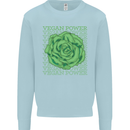 Vegan Power Kids Sweatshirt Jumper Light Blue
