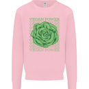 Vegan Power Kids Sweatshirt Jumper Light Pink