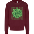 Vegan Power Kids Sweatshirt Jumper Maroon