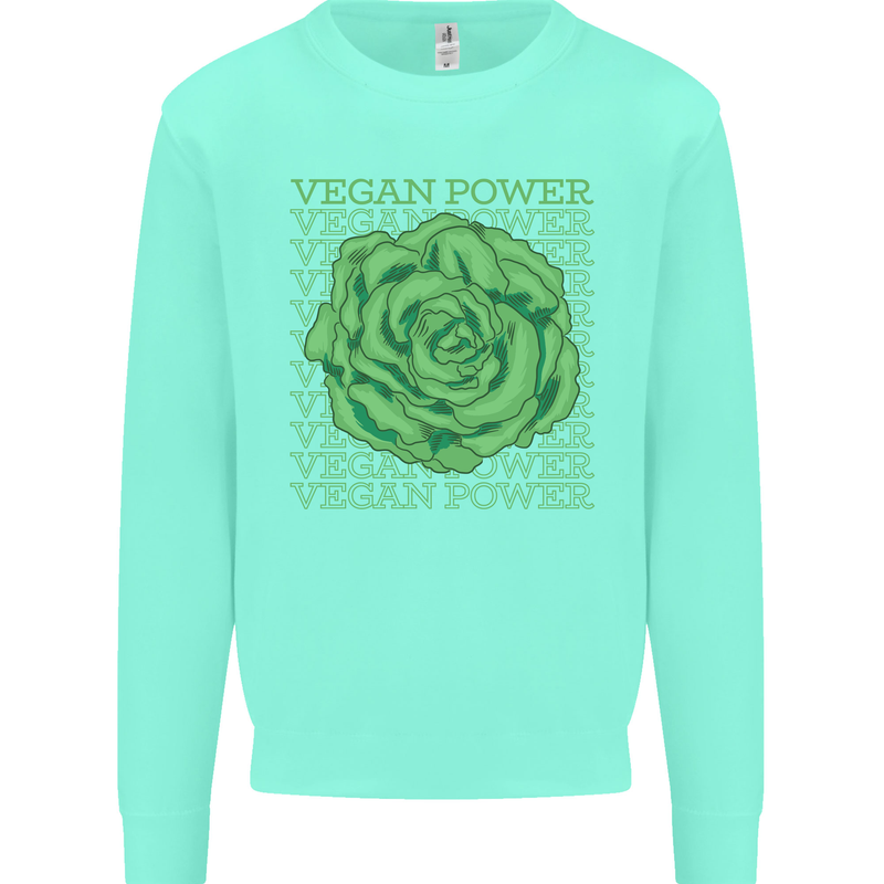 Vegan Power Kids Sweatshirt Jumper Peppermint