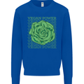 Vegan Power Kids Sweatshirt Jumper Royal Blue